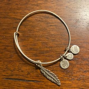 Alex and Ani Feather Charm Bracelet
